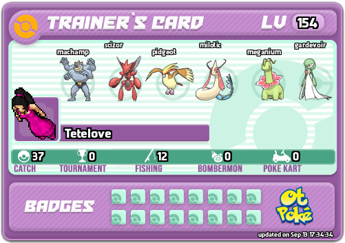 Tetelove Card otPokemon.com