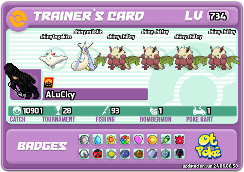 ALuCky Card otPokemon.com