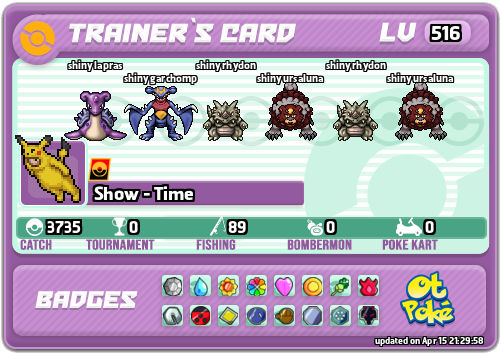 Show - Time Card otPokemon.com