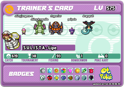 S U L I S T A - Lipe Card otPokemon.com