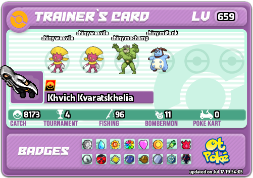 Khvich Kvaratskhelia Card otPokemon.com
