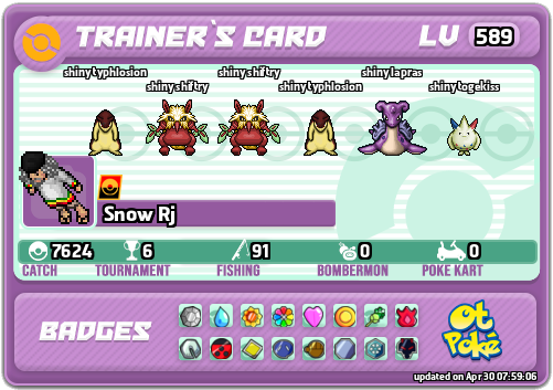 Snow Rj Card otPokemon.com