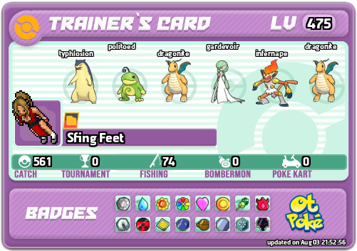Sfing Feet Card otPokemon.com