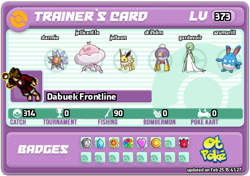 Dabuek Frontline Card otPokemon.com