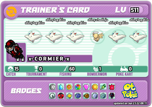 x- C O R M I E R -x Card otPokemon.com