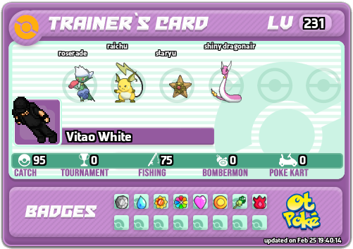 Vitao White Card otPokemon.com