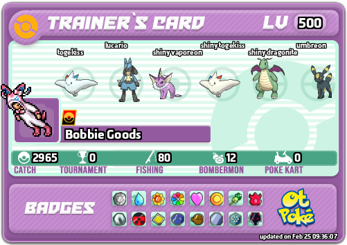 Bobbie Goods Card otPokemon.com