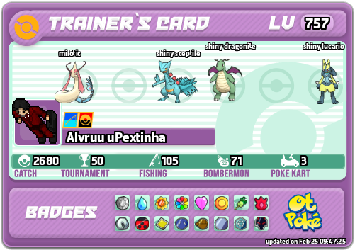 Alvruu uPextinha Card otPokemon.com