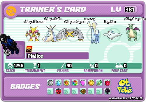 Platios Card otPokemon.com