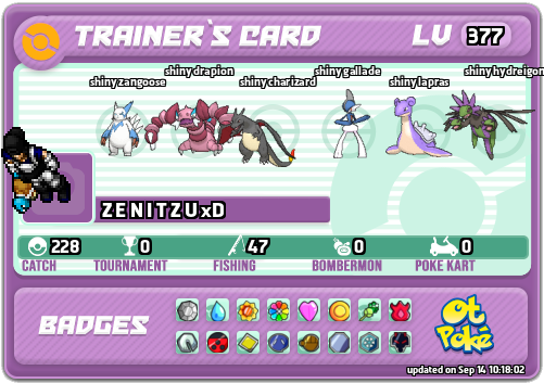 Z E N I T Z U xD Card otPokemon.com