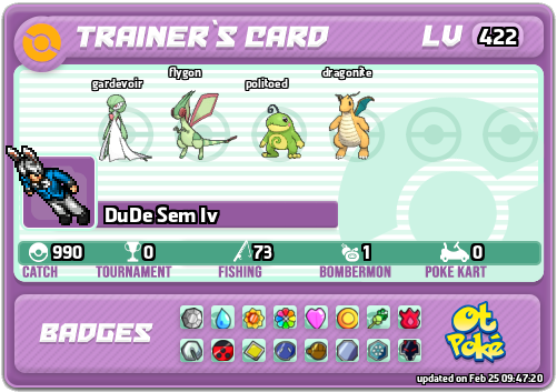 DuDe Sem Iv Card otPokemon.com