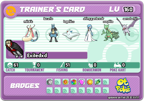 Exiledxd Card otPokemon.com