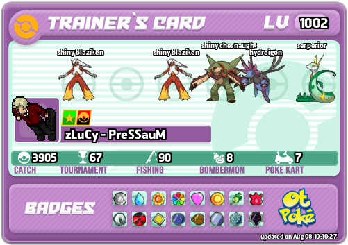 zLuCy - PreSSauM Card otPokemon.com
