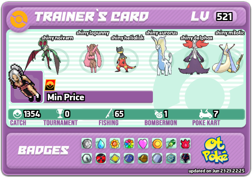 Min Price Card otPokemon.com