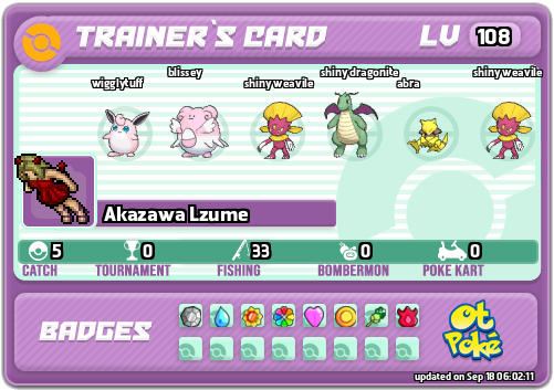 Akazawa Lzume Card otPokemon.com