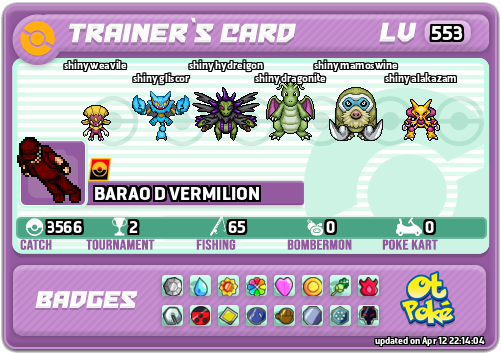 BARAO D VERMILION Card otPokemon.com