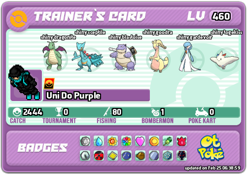 Uni Do Purple Card otPokemon.com