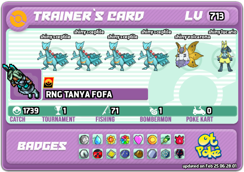 RNG TANYA FOFA Card otPokemon.com