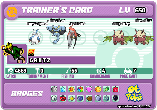 G R II T Z Card otPokemon.com