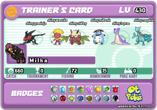 M i l k a Card otPokemon.com