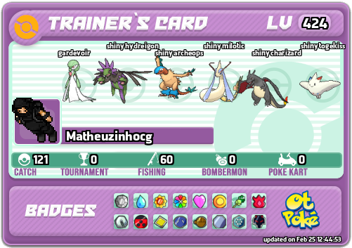 Matheuzinhocg Card otPokemon.com