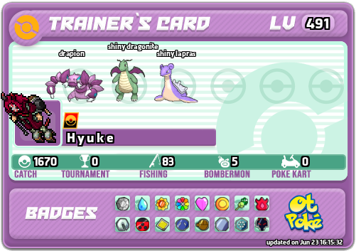 H y u k e Card otPokemon.com