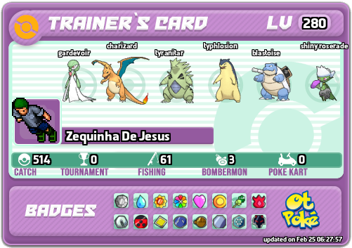 Zequinha De Jesus Card otPokemon.com