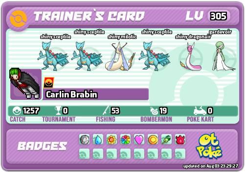 Carlin Brabin Card otPokemon.com