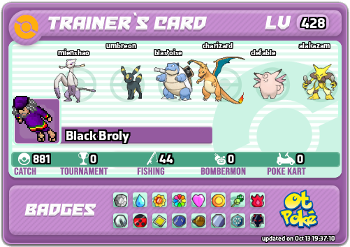 Black Broly Card otPokemon.com