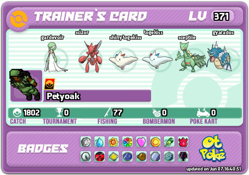 Petyoak Card otPokemon.com