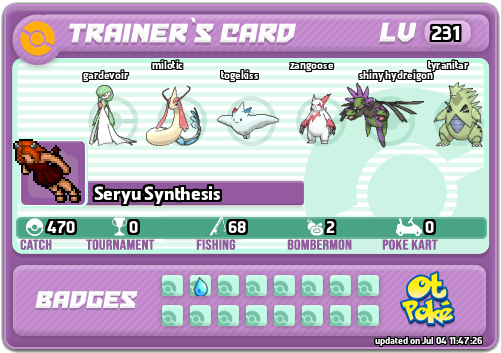 Seryu Synthesis Card otPokemon.com