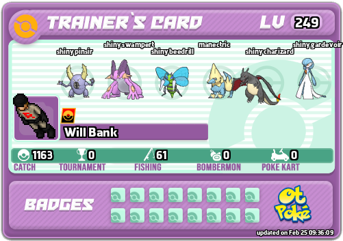 Will Bank Card otPokemon.com