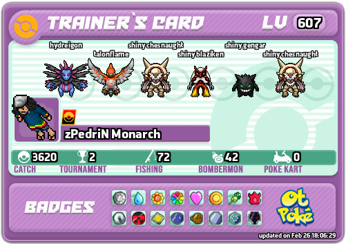 zPedriN Monarch Card otPokemon.com