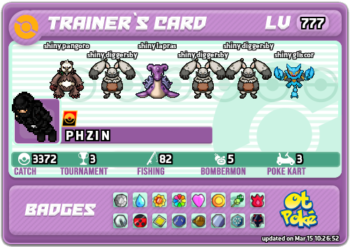 P H Z I N Card otPokemon.com
