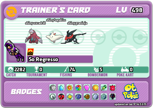 So Regresso Card otPokemon.com
