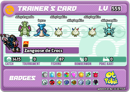 Zangoose de Crocs Card otPokemon.com