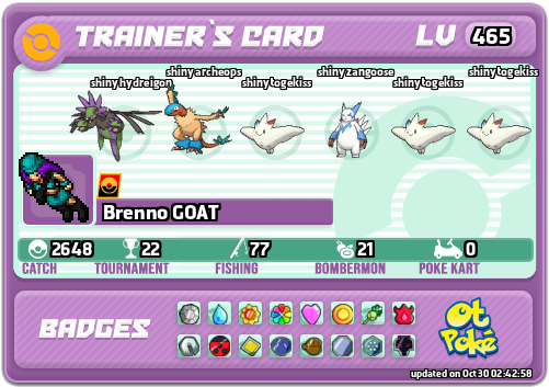 Brenno GOAT Card otPokemon.com