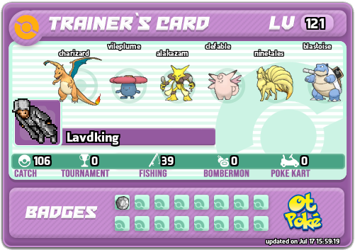 Lavdking Card otPokemon.com