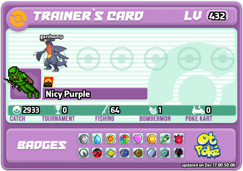 Nicy Purple Card otPokemon.com