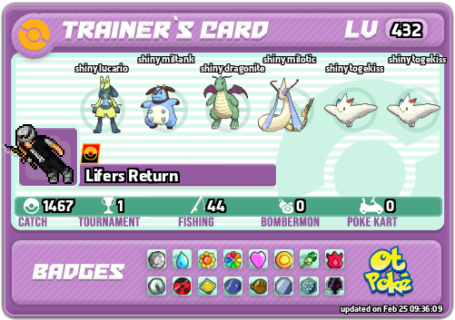 Lifers Return Card otPokemon.com