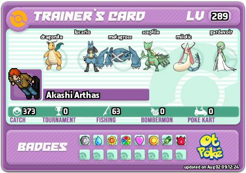 Akashi Arthas Card otPokemon.com