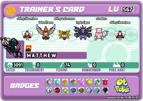 M A T T H E W Card otPokemon.com
