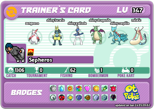 Sepheros Card otPokemon.com