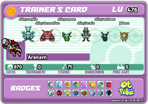 Arakam Card otPokemon.com