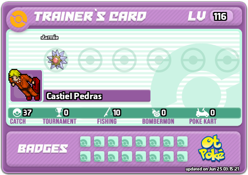 Castiel Pedras Card otPokemon.com
