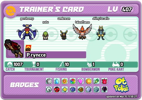 P ryncce Card otPokemon.com