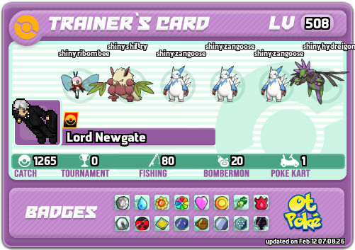 Lord Newgate Card otPokemon.com