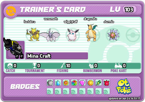 Mina Craft Card otPokemon.com