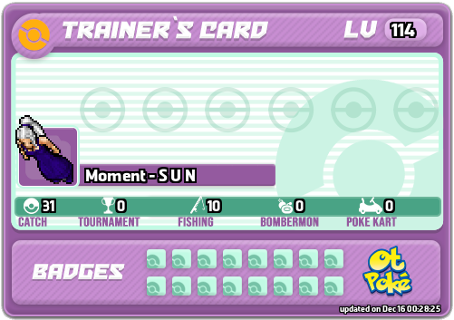 Moment - S U N Card otPokemon.com