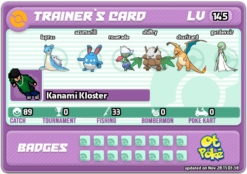 Kanami Kloster Card otPokemon.com